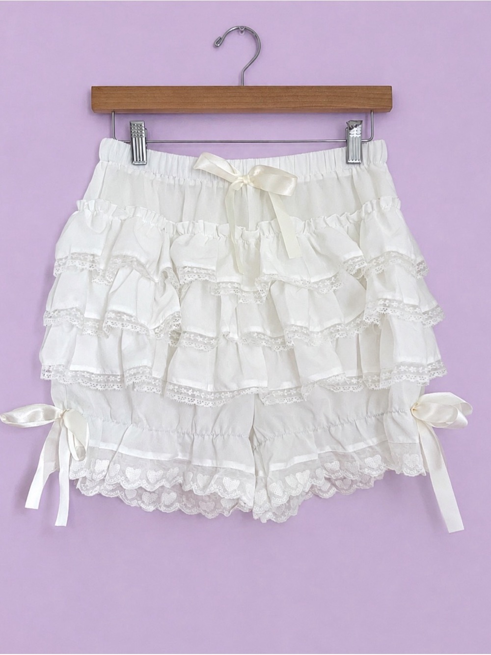 White Ruffle Lace Women's Bloomers